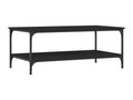 Tavolino da caffè in legno ingegnerizzato nero, 100 x 55 x 40 cm