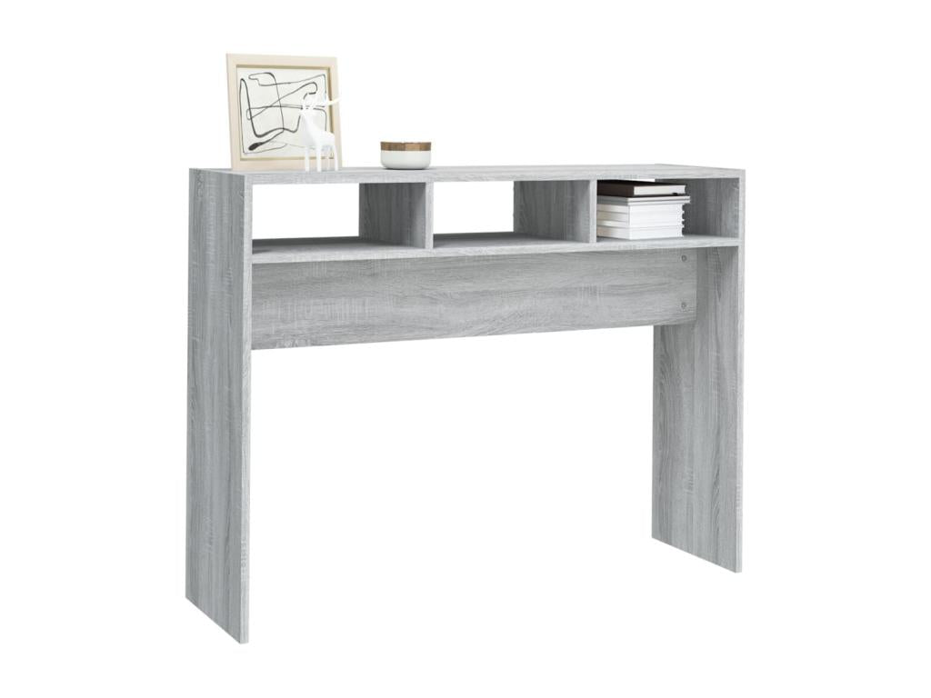 Tavolo in legno ingegnerizzato grigio, 105 x 30 x 80 cm