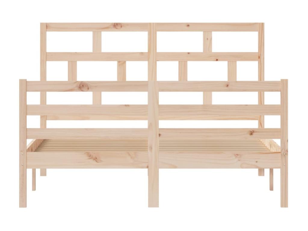 Struttura letto in legno massello marrone, 140 x 200 cm