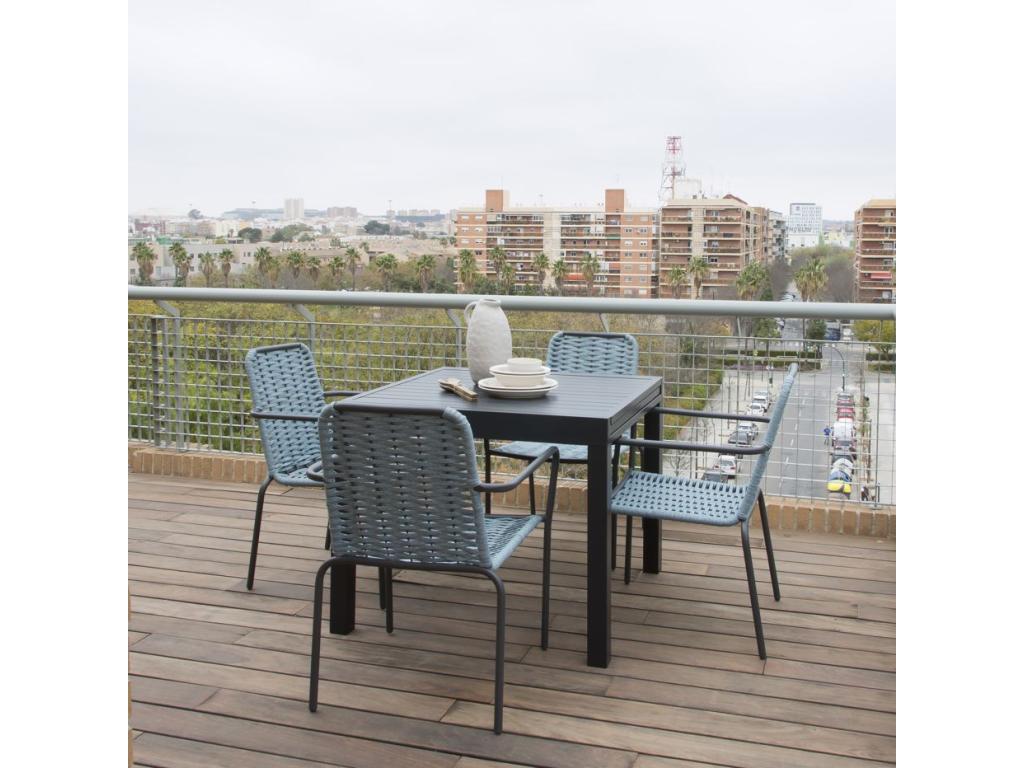 Tavolo antracite, 90 x 74 cm