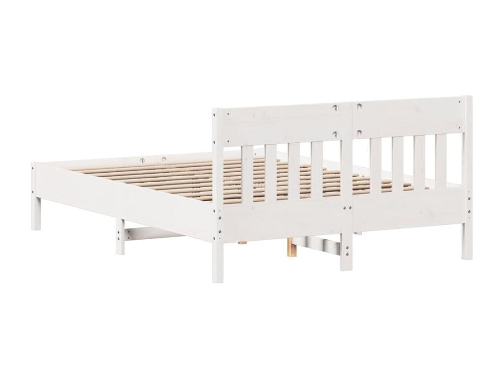 Struttura letto in legno di pino bianco, 140 x 200 cm