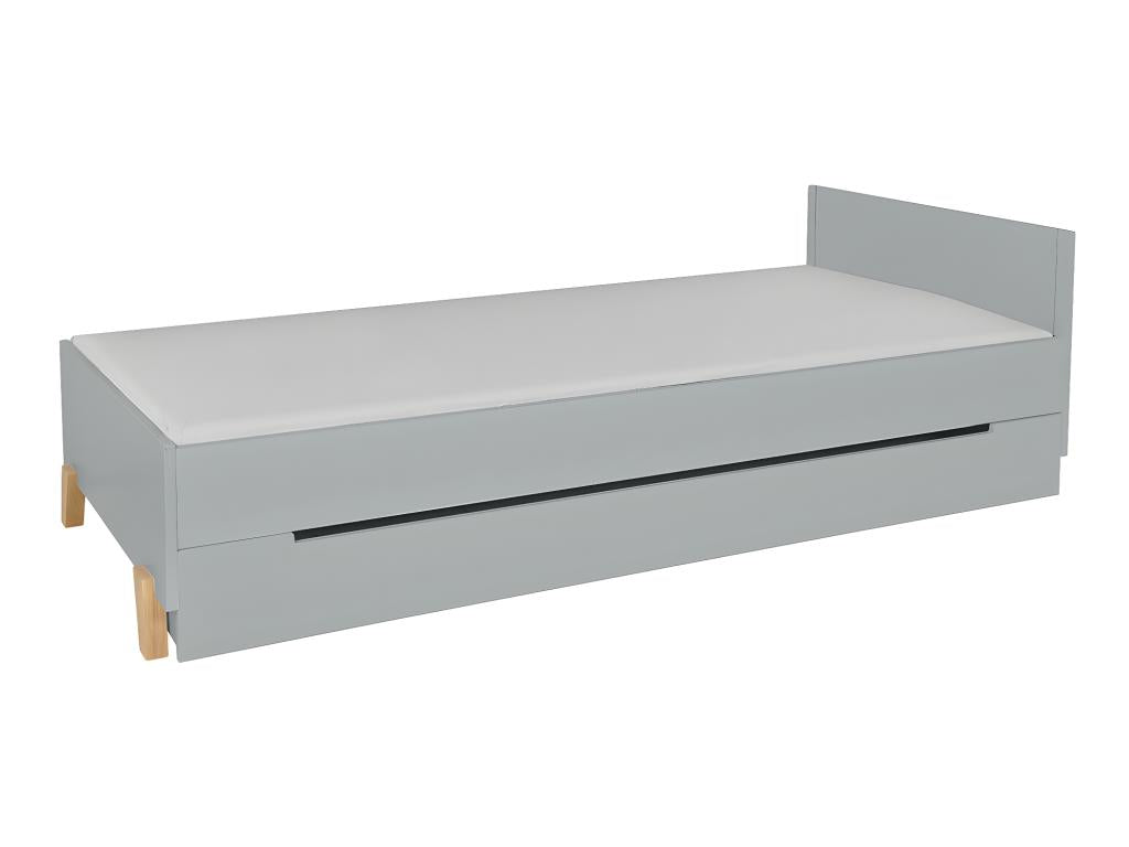 Letto grigio, 90 x 200 cm