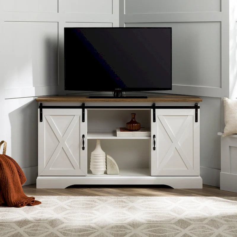 Mobile porta TV angolare con porta scorrevole da 52 pollici Middlebrook