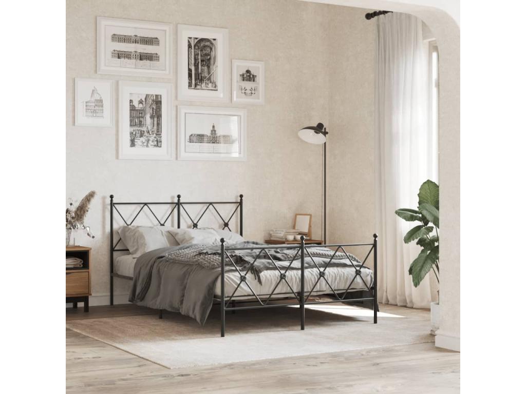 Letto in metallo nero