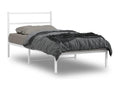 Struttura letto in metallo bianco, 107 x 203 cm - dlz1766570814088