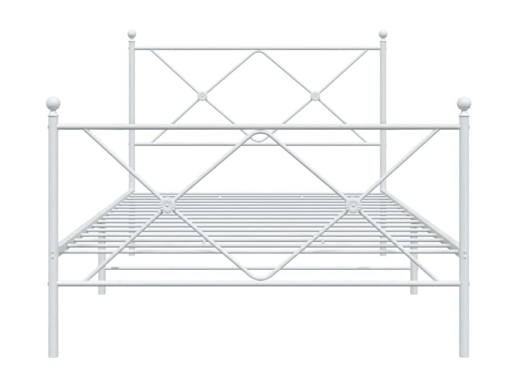 Struttura letto in metallo bianco, 107 x 203 cm