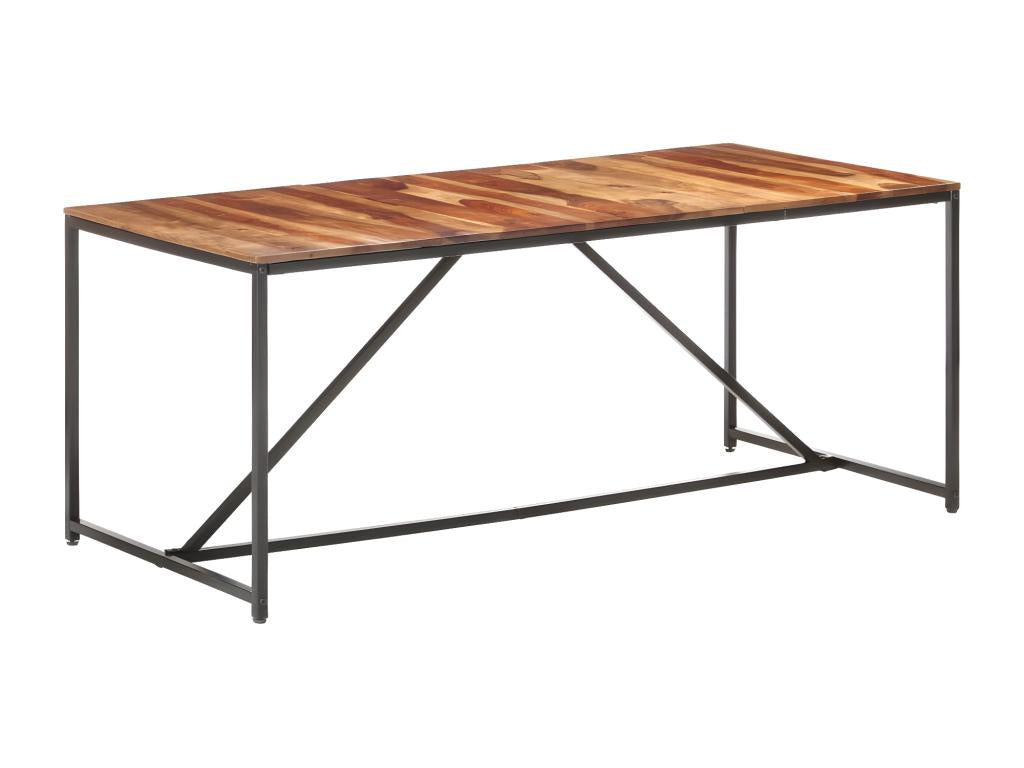 Tavolo da pranzo in legno massello marrone, 180 x 90 x 76 cm