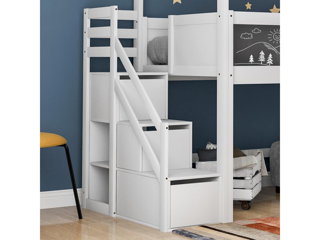 Letto bianco, 200 x 90 cm