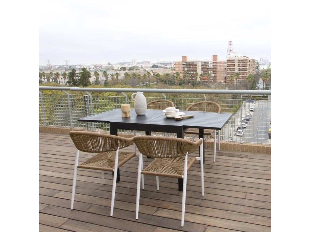 Tavolo antracite, 90 x 74 cm