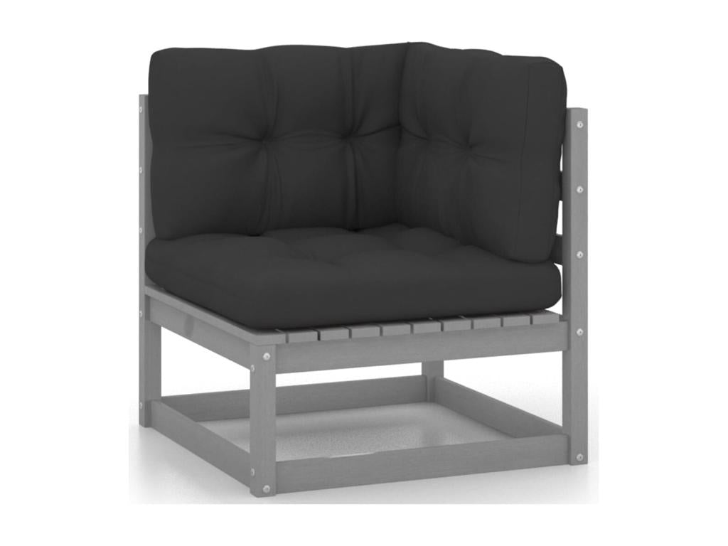 Set di mobili da esterno in legno di pino grigio - dlz1766570884241