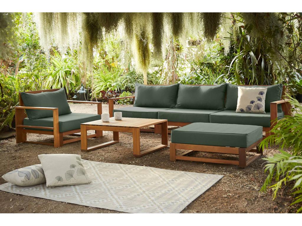 Divano verde, 273 x 75 x 72,5 cm