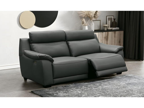 Divano in pelle antracite