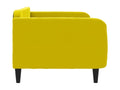 Letto in velluto giallo, 100 x 200 cm