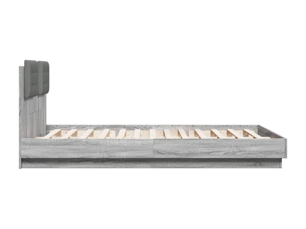 Struttura letto grigia, 140 x 200 cm