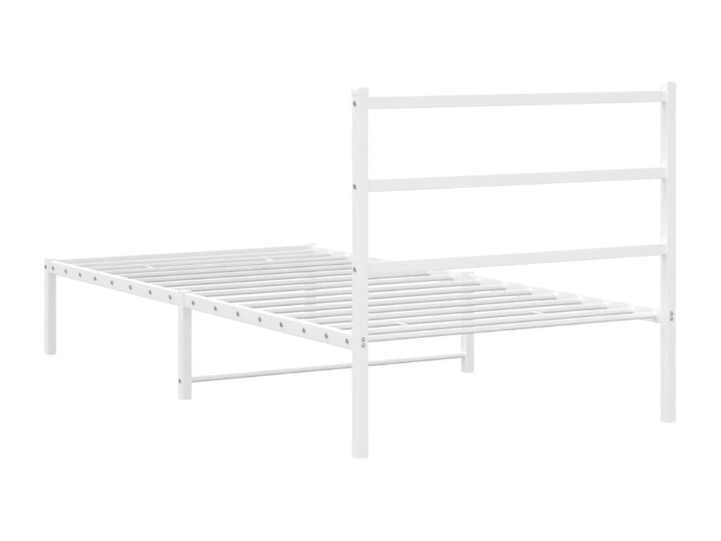 Struttura letto in metallo bianco, 107 x 203 cm - dlz1766570814088