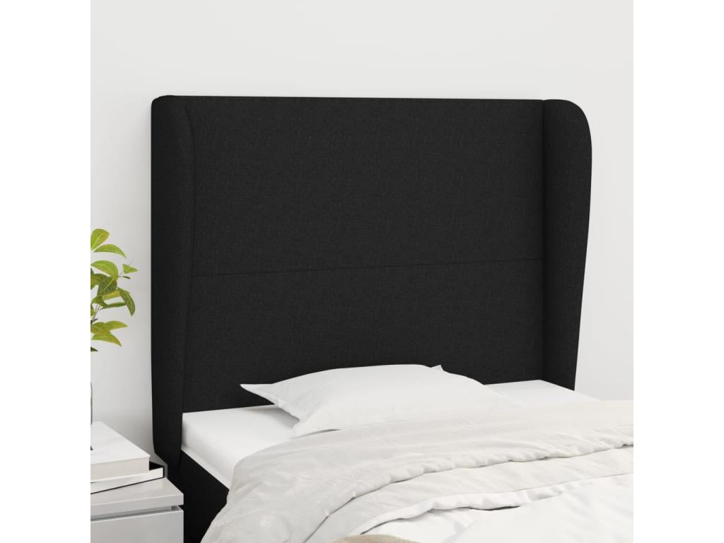 Letto in tessuto nero, 83 x 23 x 118 cm