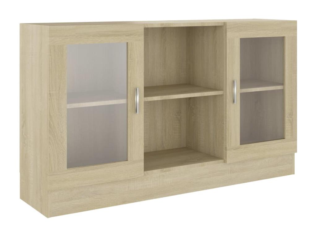 Armadio in legno di rovere marrone, 120 x 30,5 x 70 cm