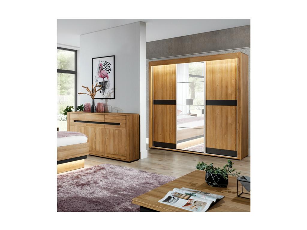 Armadio in legno di rovere naturale