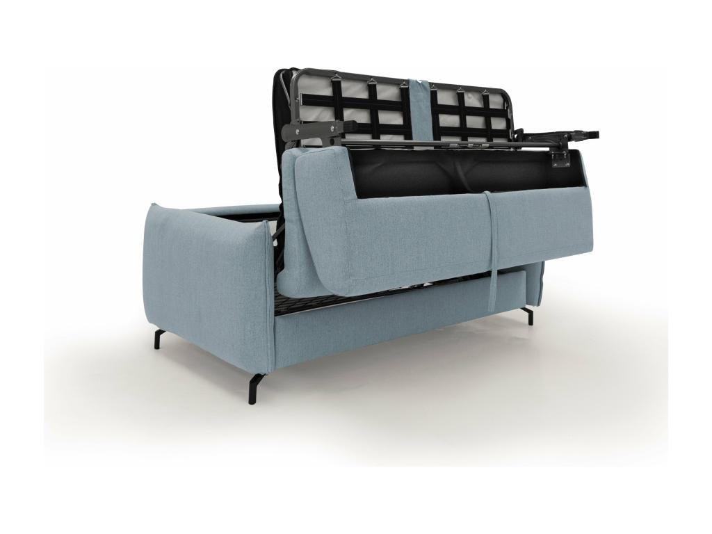 Letto in tessuto blu, 140 x 197 cm