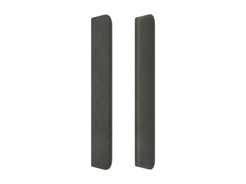 Letto in velluto grigio, 147 x 16 x 118 cm