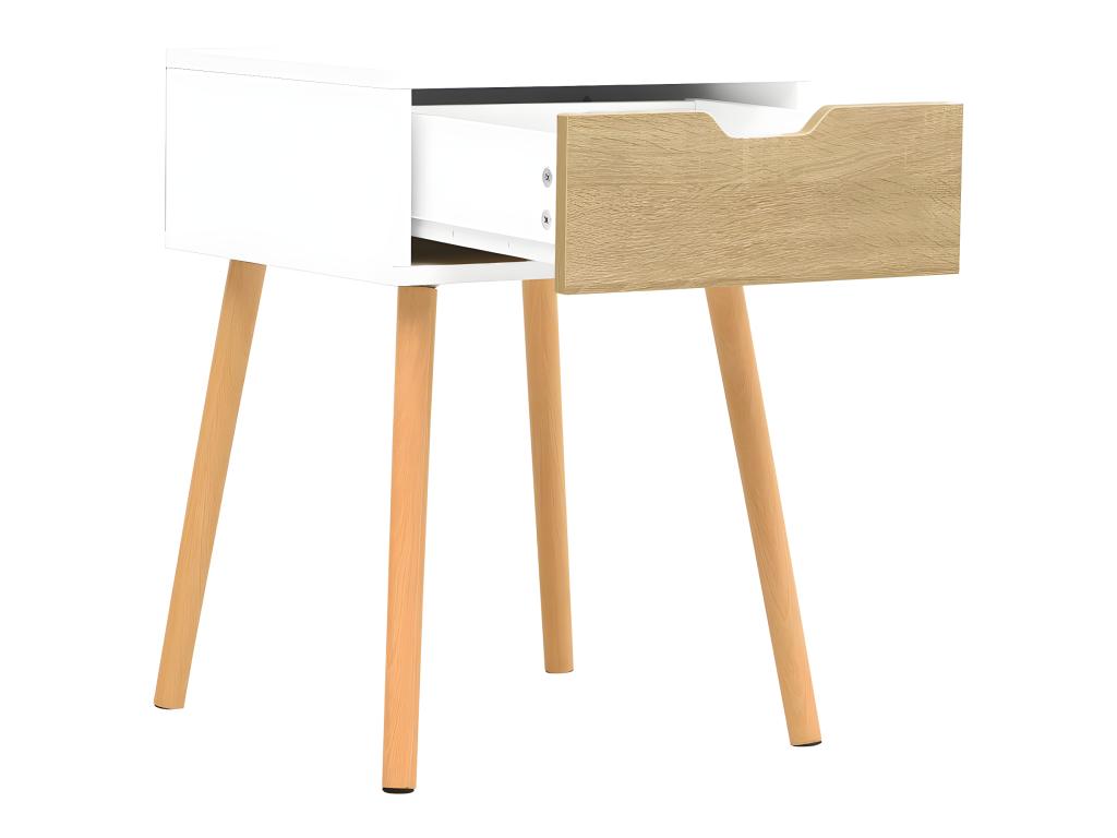 Tavolo in legno ingegnerizzato beige, 40 x 40 x 56 cm