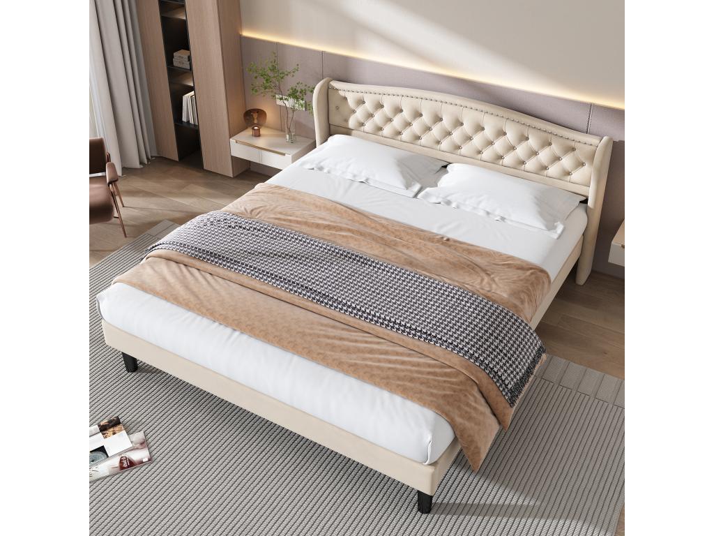 Letto beige, 180 x 200 cm