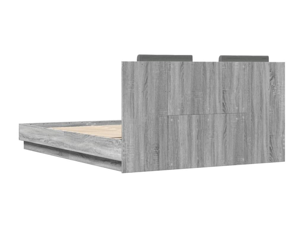 Struttura letto grigia, 140 x 200 cm