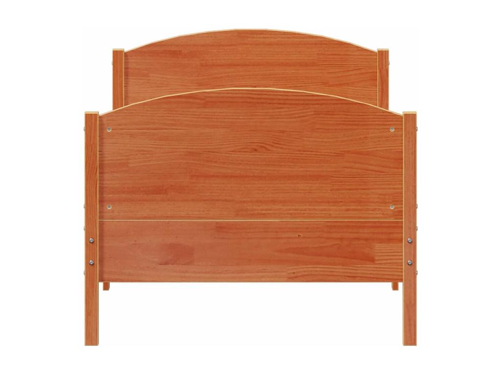 Struttura letto in legno di pino marrone, 100 x 200 cm