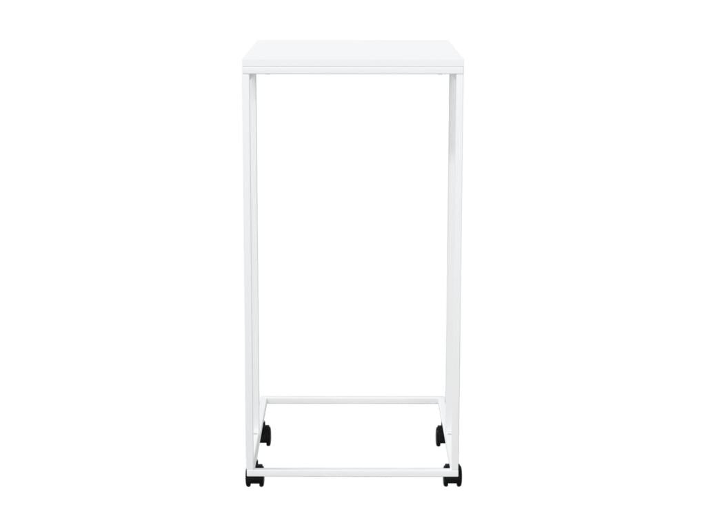 Tavolino laterale in legno ingegnerizzato bianco, 40 x 30 x 63,5 cm