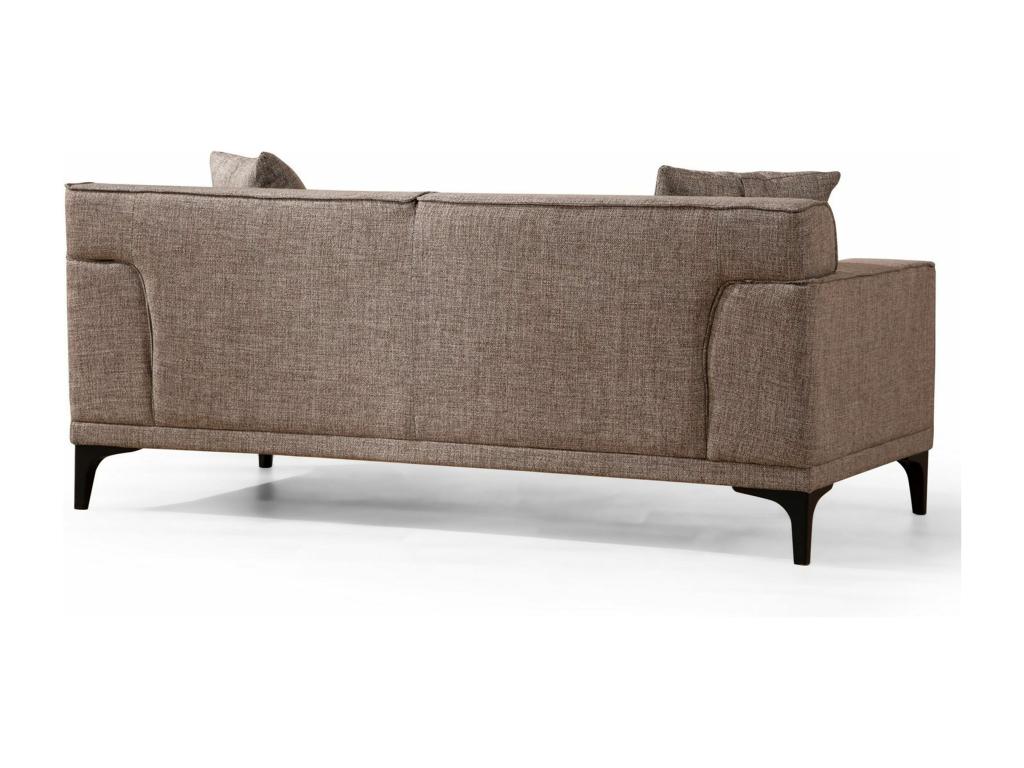 Divano in tessuto marrone