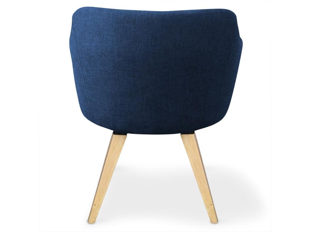 Poltrona in tessuto blu