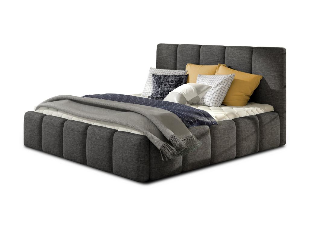 Letto in tessuto grigio, 160 x 200 cm - dlz1766570901528