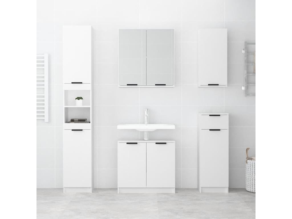 Armadio in legno ingegnerizzato bianco, 64,5 x 33,5 x 59 cm
