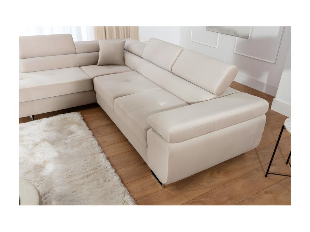 Divano letto in velluto beige
