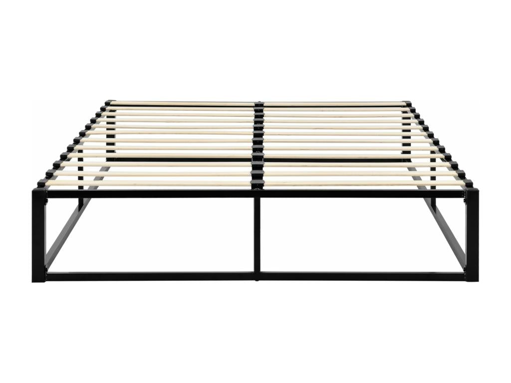 Letto in metallo grigio, 203 x 143 x 30 cm