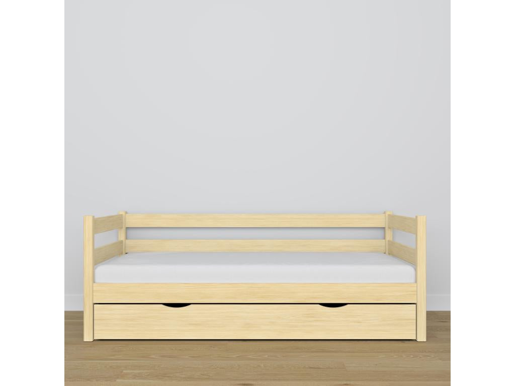 Letto in legno di pino beige, 120 x 180 cm