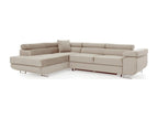 Divano letto in velluto beige