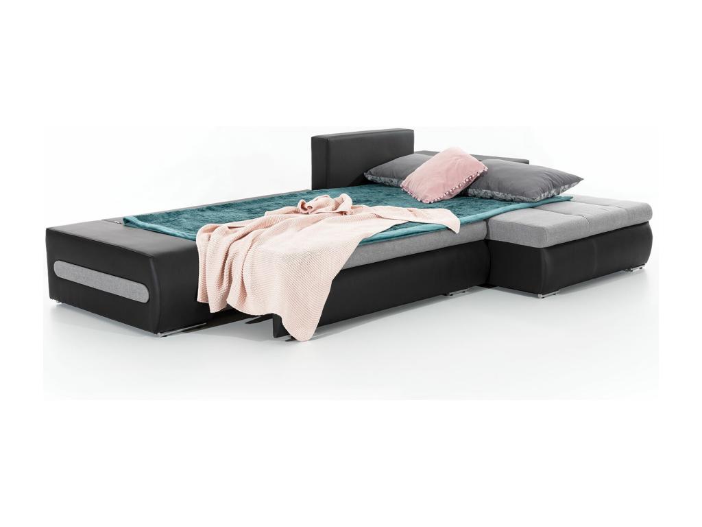 Divano letto in tessuto nero