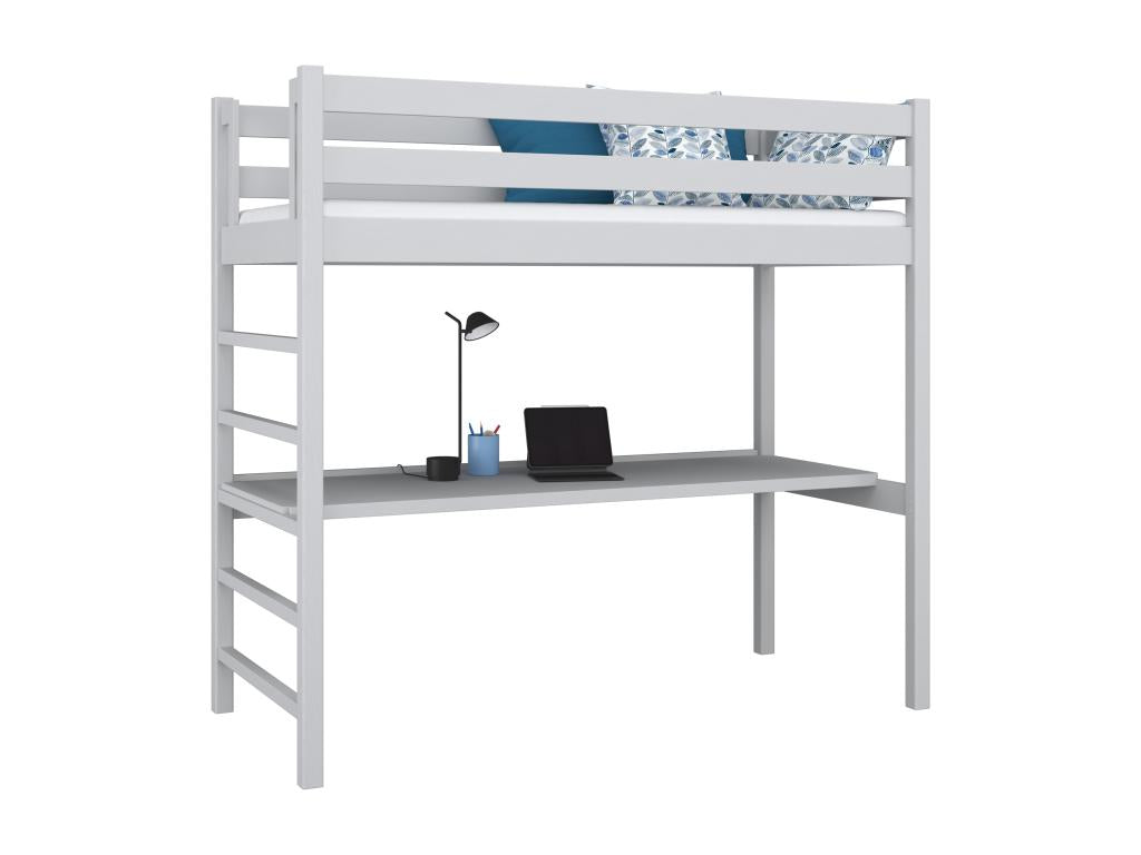 Letto grigio, 90 x 190 cm