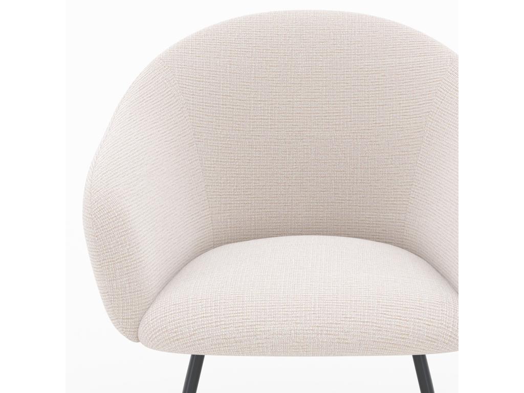 Poltrona in tessuto bianco