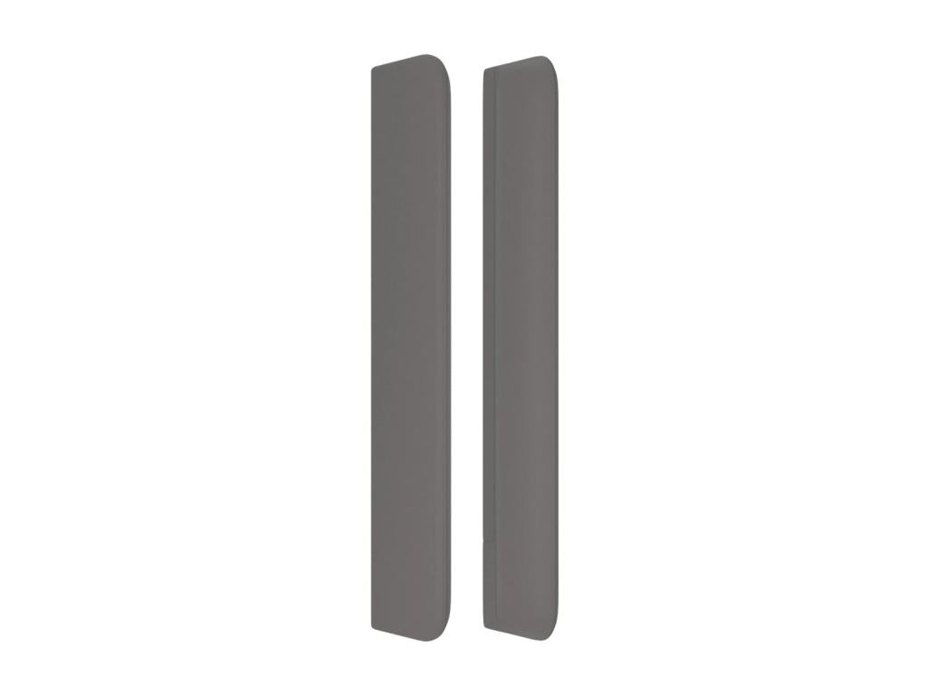 Letto in similpelle grigia, 103 x 16 x 118 cm