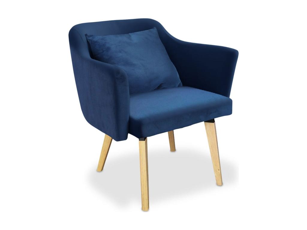 Poltrona in tessuto blu