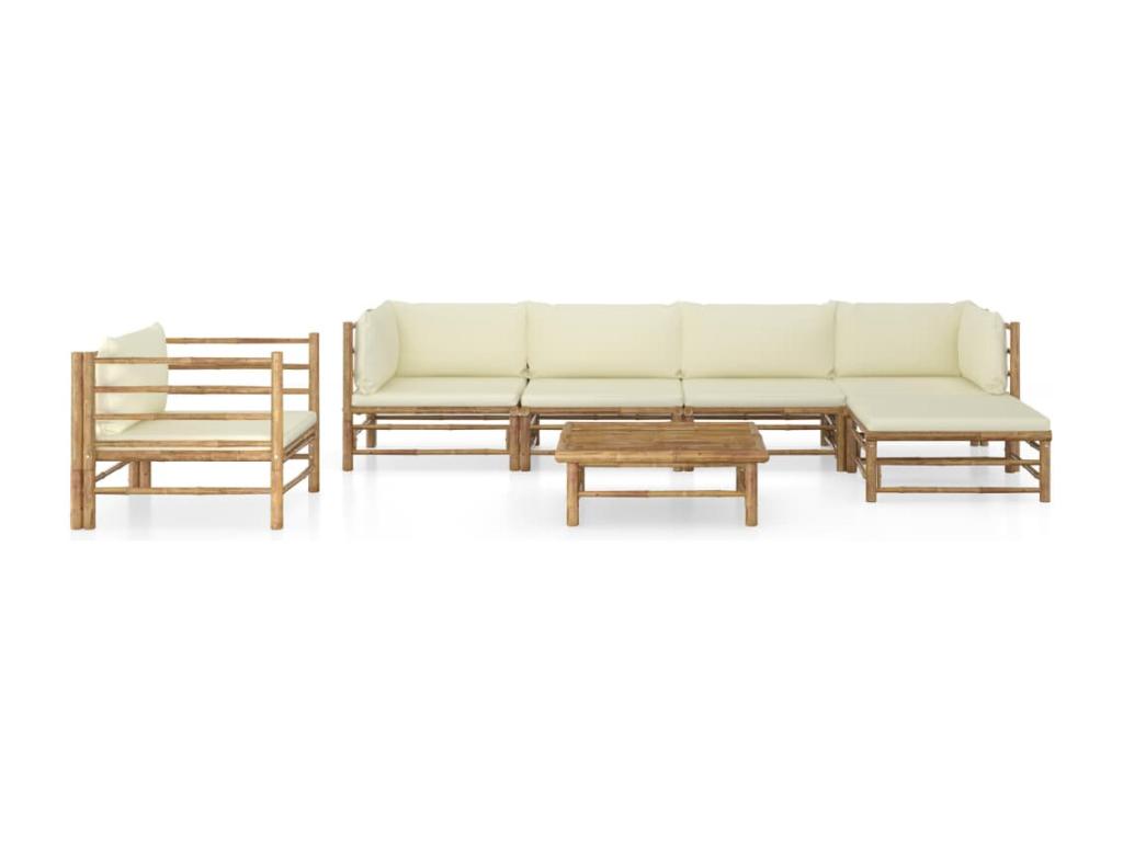 Set di mobili da esterno bianchi - dlz1766570722436