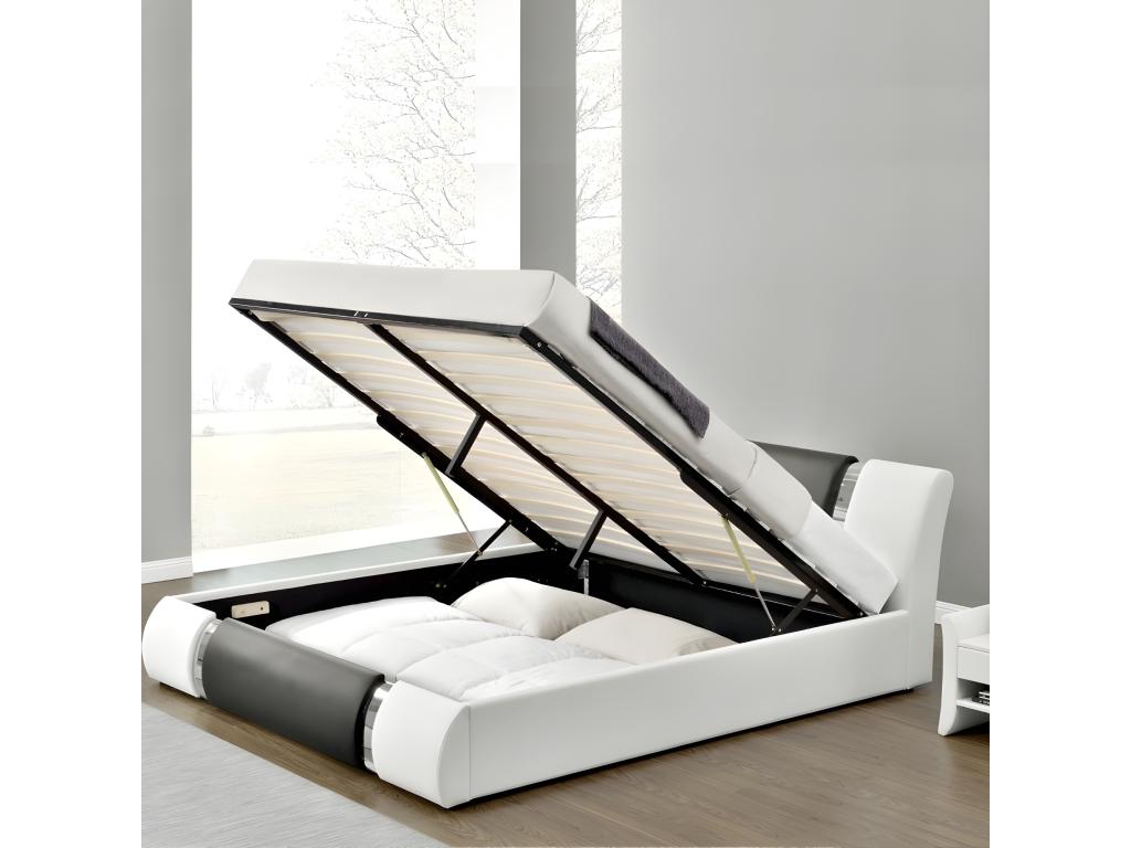 Letto bianco, 160 x 200 cm - dlz1766570865955