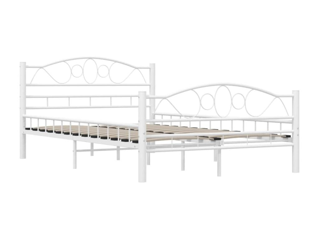 Struttura letto in metallo bianco, 120 x 200 cm