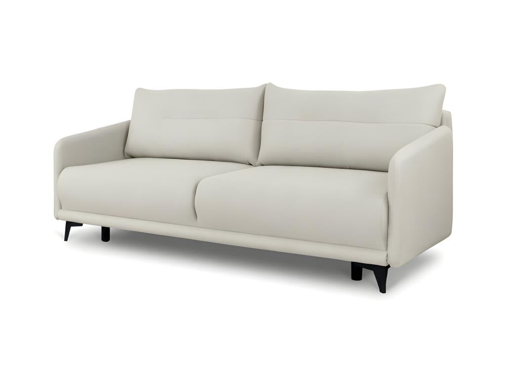 Divano letto in tessuto beige, 210 x 99 cm