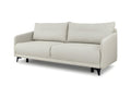 Divano letto in tessuto beige, 210 x 99 cm