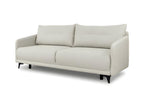 Divano letto in tessuto beige, 210 x 99 cm