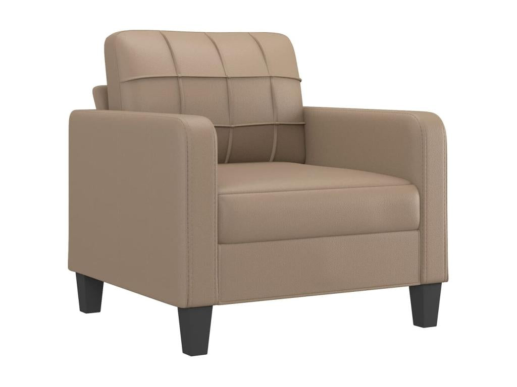 Poltrona in similpelle marrone