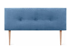 Letto in velluto blu, 150 x 105 cm